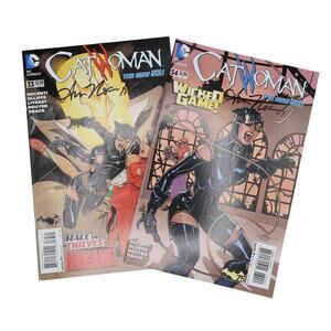Catwoman Comic Lot #33 & #34 (2014) Signed Ann Nocenti DC Comic Book